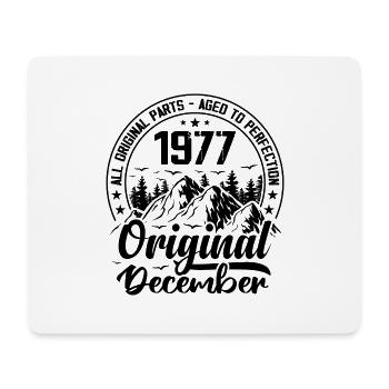 1977 December Original 47 Years Anniversary Gift - Mouse Pad (horizontal) - white - Front