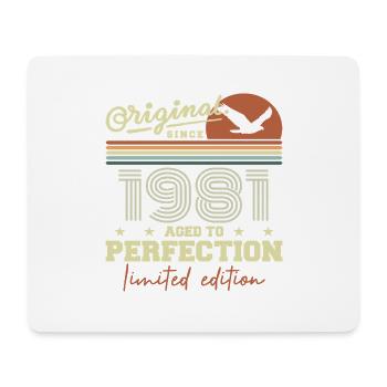 Original 1981 Geburtstagsgeschenk 1945 Retro 1981 - Mousepad (Querformat) - Weiß - Vorne