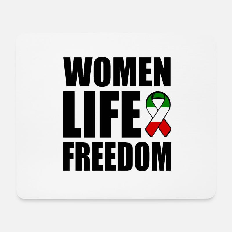 Women life freedom - Mousepad (Querformat) - Weiß