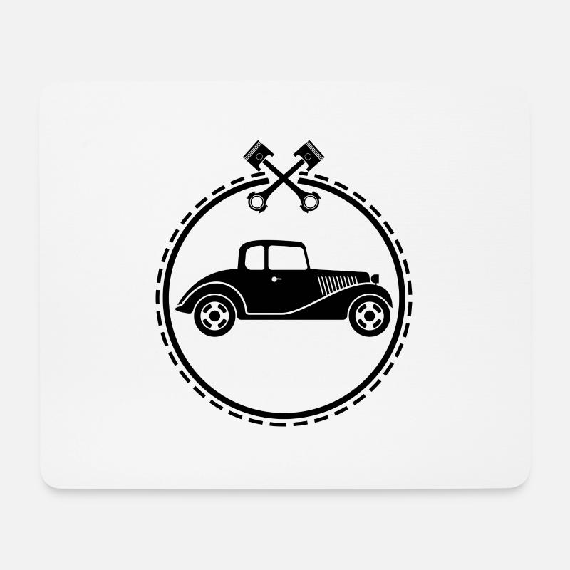 Oldtimer - Auto Nostalgisch Fahrzeuge - Mousepad (Querformat) - Weiß