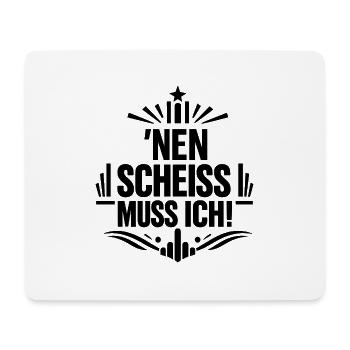 Nen Scheiss Muss Ich Mittelfinger Statement - Mousepad (Querformat) - Weiß - Vorne