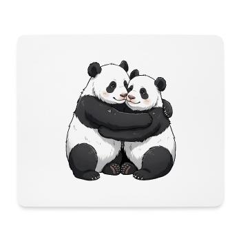 panda-hug - Tapis de souris (format paysage) - blanc - Devant