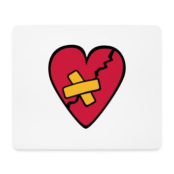 CoeurBrisé - Mousepad (Querformat) - Weiß - Vorne