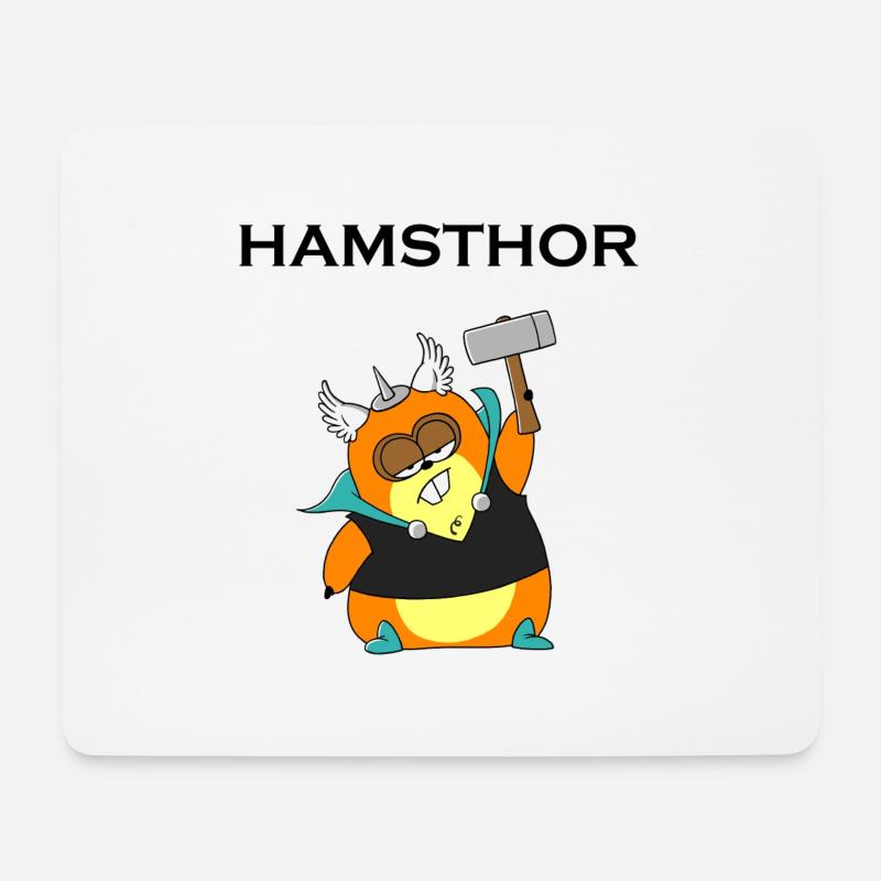Hamsthor - Mousepad (Querformat) - Weiß