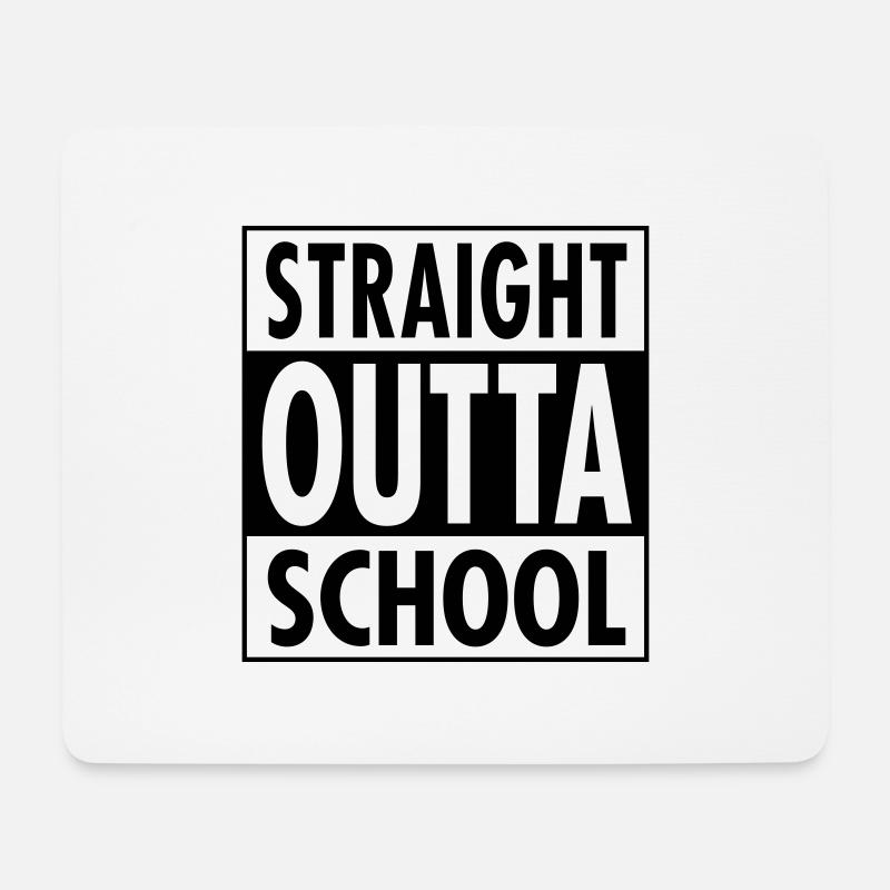 Straight Outta School - Mouse Pad (horizontal) - white