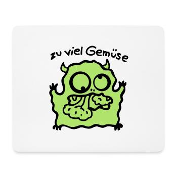 trop de légumes - Tapis de souris (format paysage) - blanc - Devant
