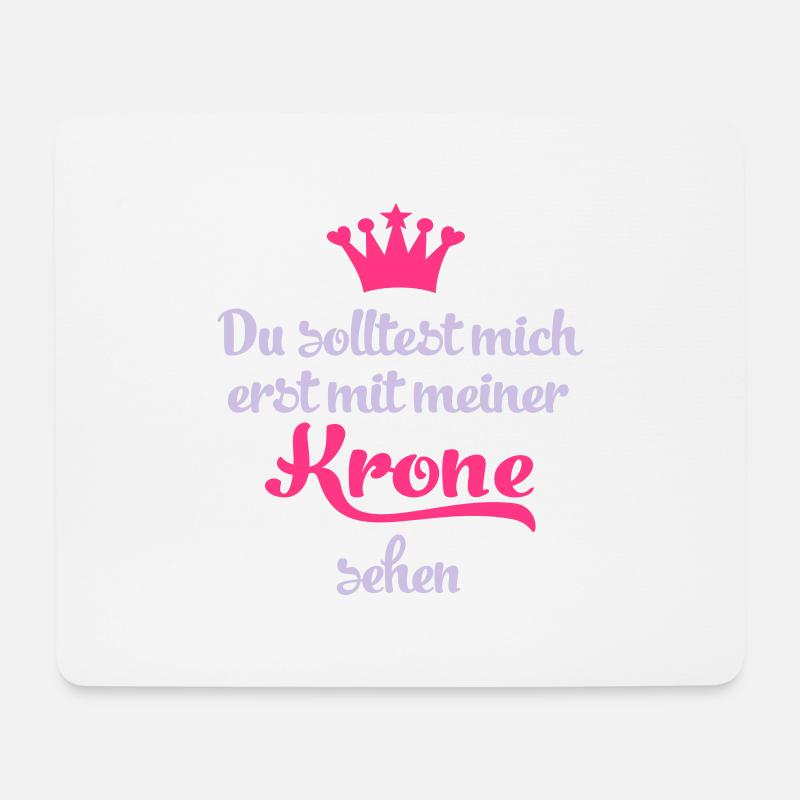 Krone - Mousepad (Querformat) - Weiß