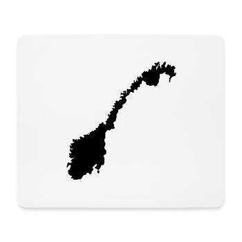 norway map - Tapis de souris (format paysage) - blanc - Devant