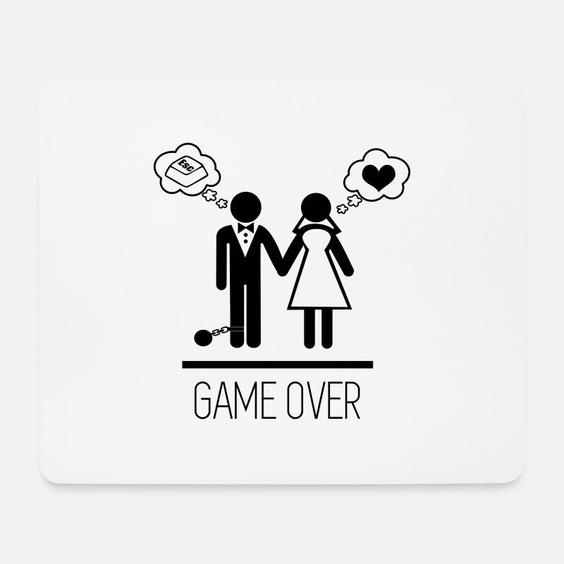 Game over - Junggesellenabschied Junggesellinnenab - Mousepad (Querformat) - Weiß