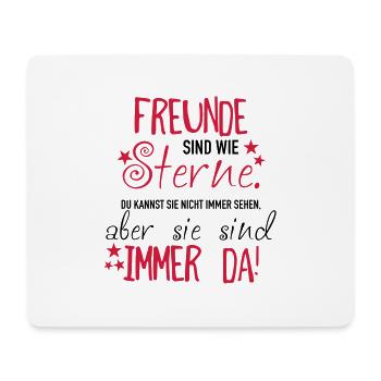 Freunde sind wie Sterne - Mousepad (Querformat) - Weiß - Vorne