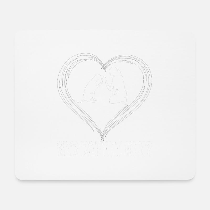 Wer rettet wen? - Mousepad (Querformat) - Weiß
