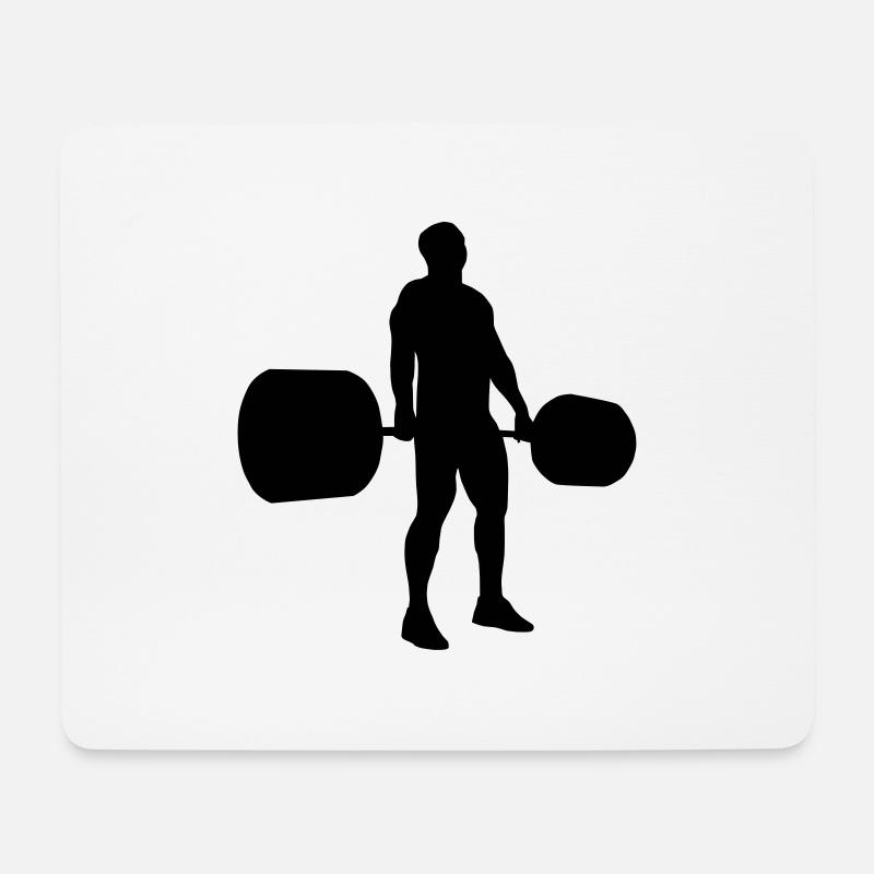 Kreuzheben Ende - Mousepad (Querformat) - Weiß