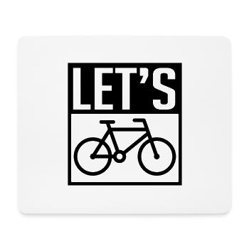 Lets bike - Mousepad (Querformat) - Weiß - Vorne