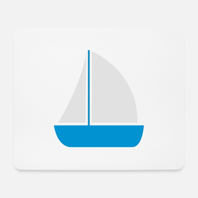 Segelboot - Mousepad (Querformat) - Weiß