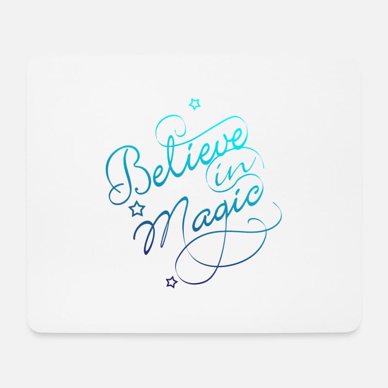 Believe in Magic blau - Mousepad (Querformat) - Weiß