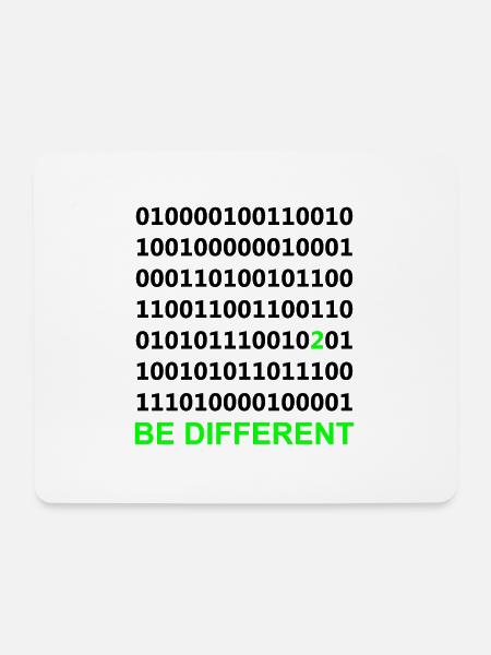 Nerd - Binär - Mousepad (Querformat) - Weiß