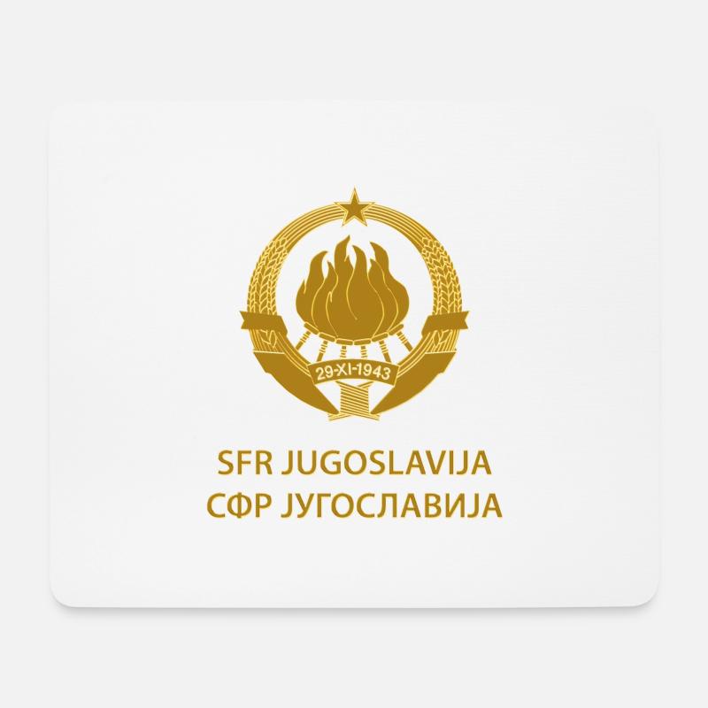 SFR Jugoslavija 3D Passport Art - Mousepad (Querformat) - Weiß