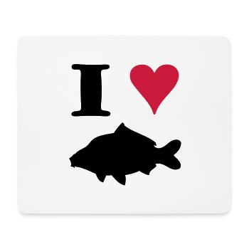 I Love Carp ! - Tapis de souris (format paysage) - blanc - Devant