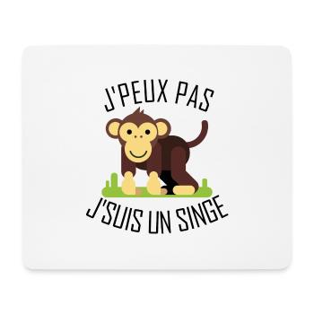Ich kann kein Affe sein - Mousepad (Querformat) - Weiß - Vorne