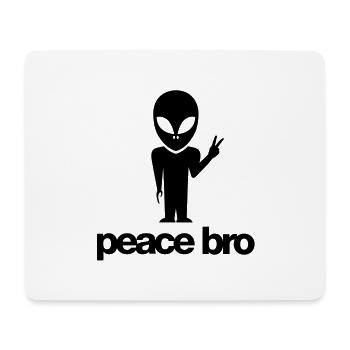 Peace bro alien - Mousepad (Querformat) - Weiß - Vorne