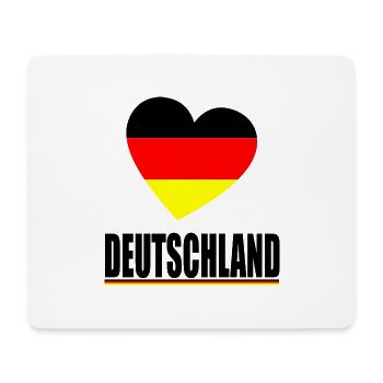 Coeur Allemagne T-Shirt Drapeau allemand cadeau - Tapis de souris (format paysage) - blanc - Devant