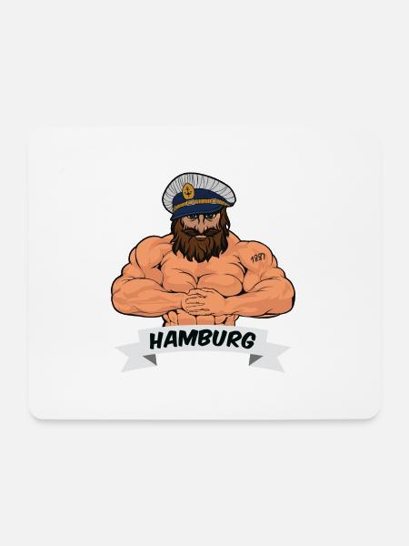 Hamburger Matrose - Mousepad (Querformat) - Weiß