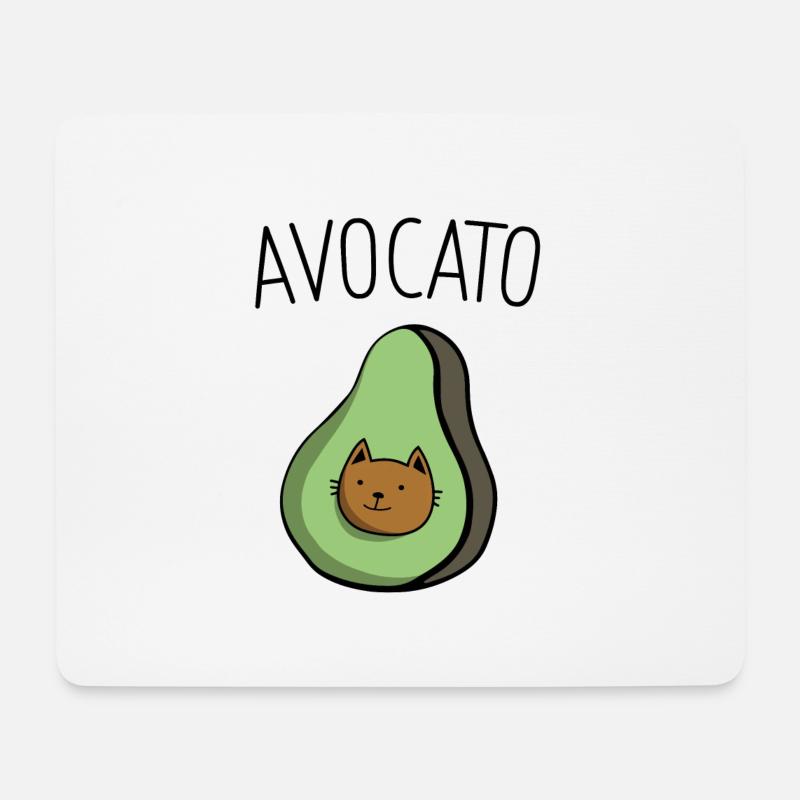 Avocado - Mousepad (Querformat) - Weiß