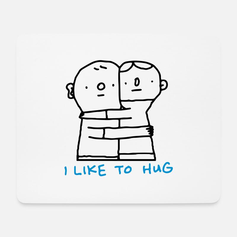 I Like To Hug - Mousepad (Querformat) - Weiß