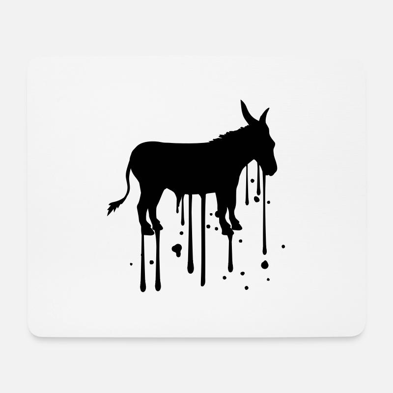 stempel tropfen farbe klecks graffiti spray esel p - Mousepad (Querformat) - Weiß