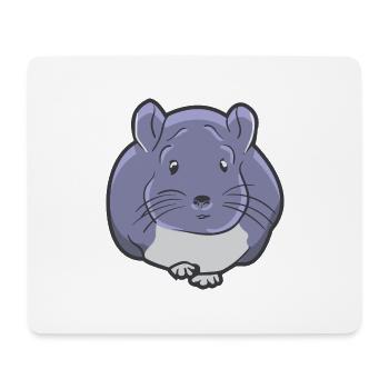 Nagetier Comic Chinchilla Kleintier Nager Haustier - Mousepad (Querformat) - Weiß - Vorne
