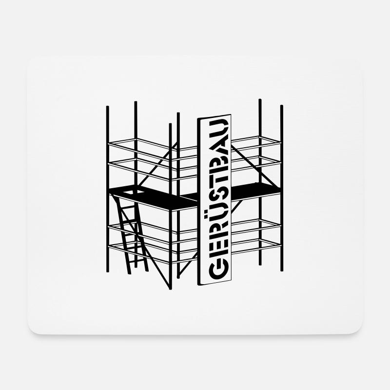 Berufesymbol Gerüstbauer - Mousepad (Querformat) - Weiß