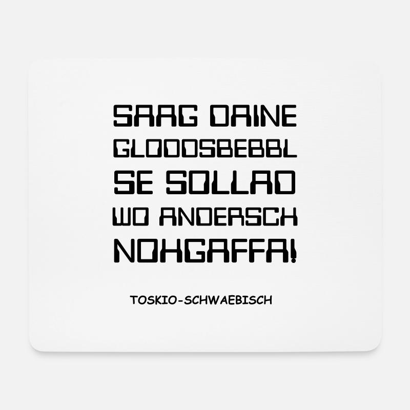 Gloddsbebbl - Mousepad (Querformat) - Weiß