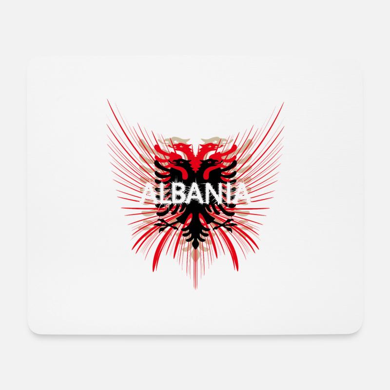 ALBANIA - Mousepad (Querformat) - Weiß