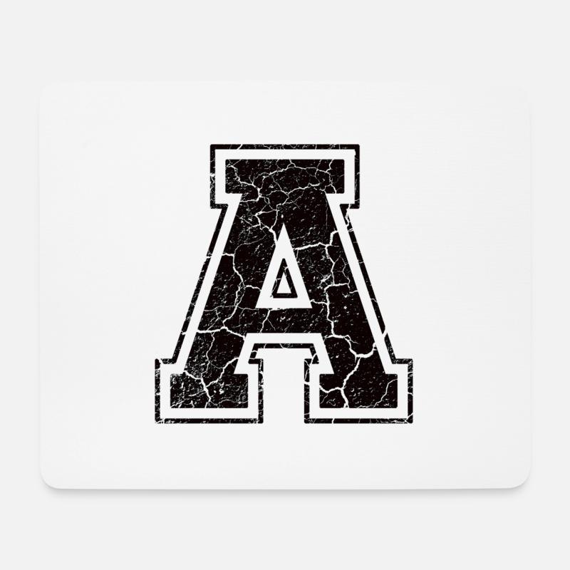 Buchstabe A im Vintage-Shabby-Chic - Mousepad (Querformat) - Weiß