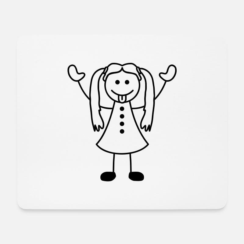 cheeky_girl - Mousepad (Querformat) - Weiß