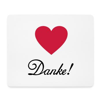 Danke! Dank Bedanken Anerkennung Lob Wertschätzung - Mousepad (Querformat) - Weiß - Vorne