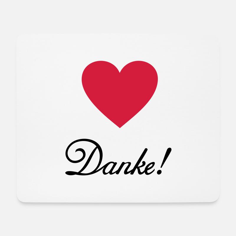 Danke! Dank Bedanken Anerkennung Lob Wertschätzung - Mousepad (Querformat) - Weiß