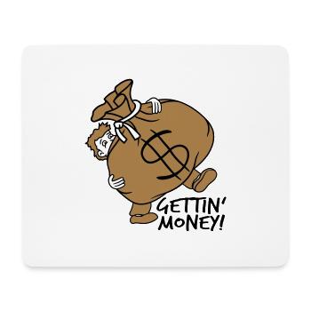 gettin money carry heavy dollar symbol sign g - Mouse Pad (horizontal) - white - Front