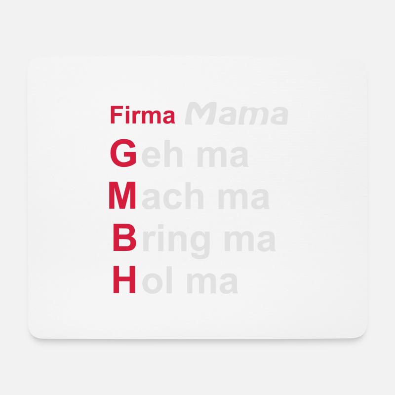firma mama - Mousepad (Querformat) - Weiß
