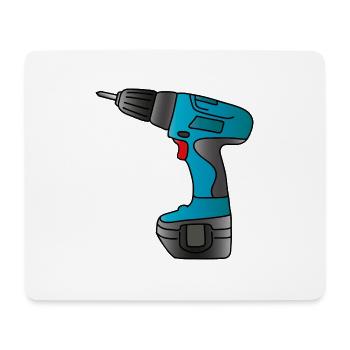 Akkuschrauber / Bohrschrauber - Mousepad (Querformat) - Weiß - Vorne