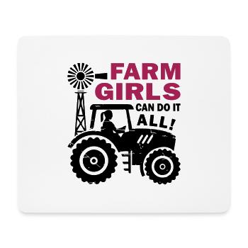 Farm Girls Can Do It All - Mouse Pad (horizontal) - white - Front