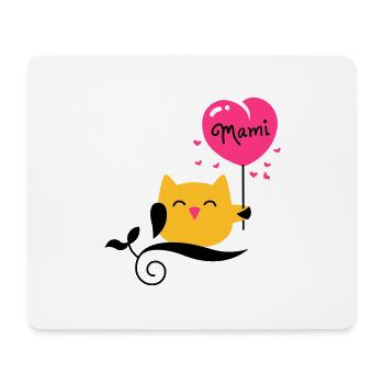 eule - owl - uhu - kauz - Mami - Mutti - 3C - Mousepad (Querformat) - Weiß - Vorne
