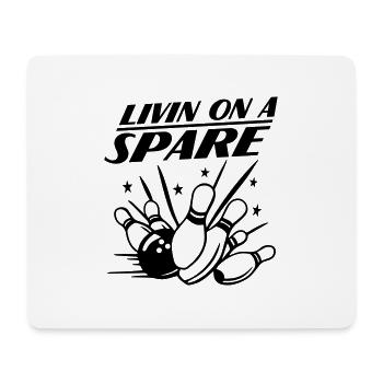 Livin sur Spare Bowling - Tapis de souris (format paysage) - blanc - Devant