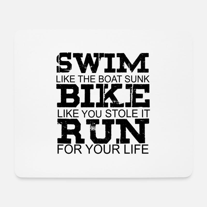 Triathlon - Mousepad (Querformat) - Weiß