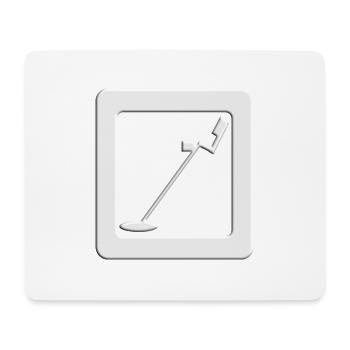 Symbol Metalldetektor zum Sondeln und Schatzsuche - Mousepad (Querformat) - Weiß - Vorne