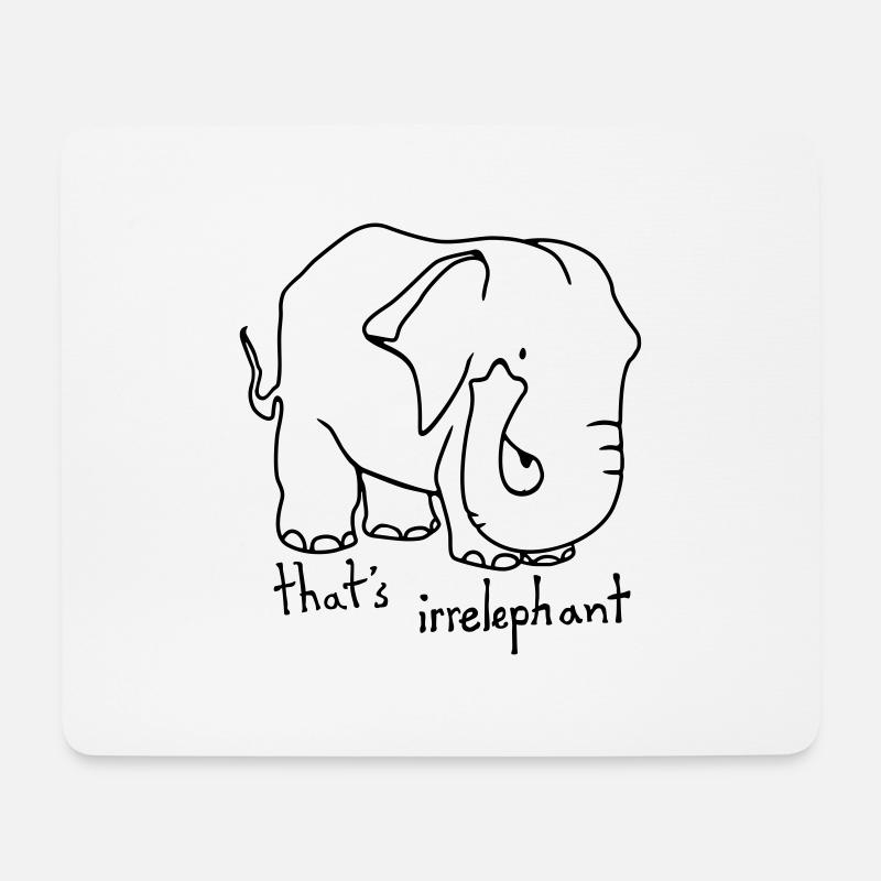 Lustige Zitate Irrelephant - Mousepad (Querformat) - Weiß