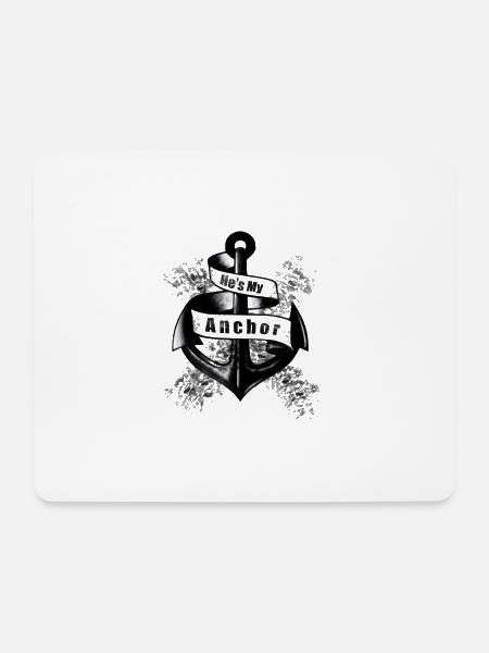er ist mein anker - Mousepad (Querformat) - Weiß