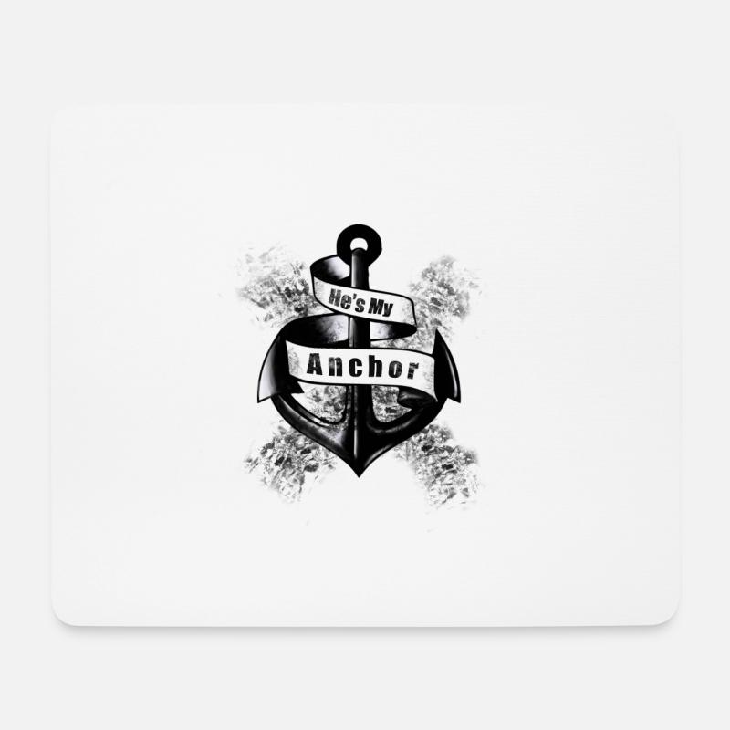 er ist mein anker - Mousepad (Querformat) - Weiß