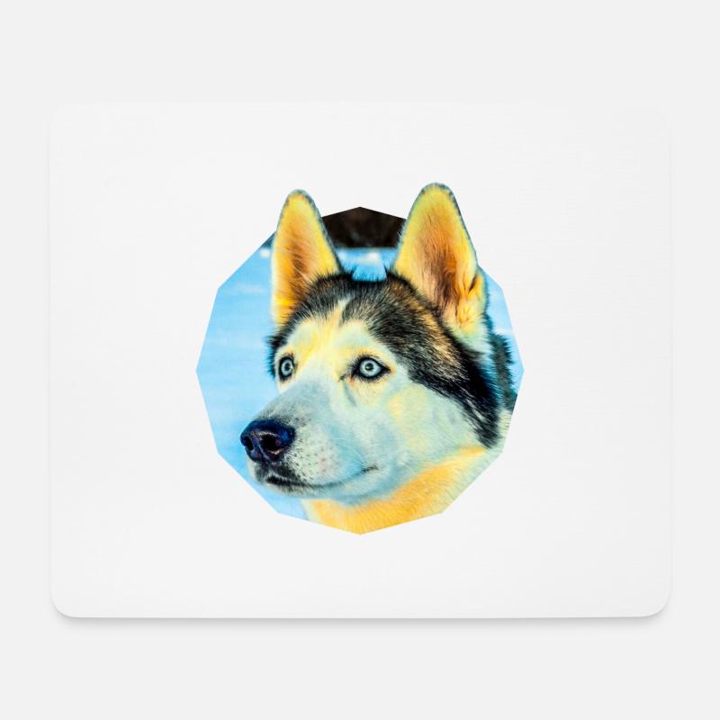 Husky - Mousepad (Querformat) - Weiß