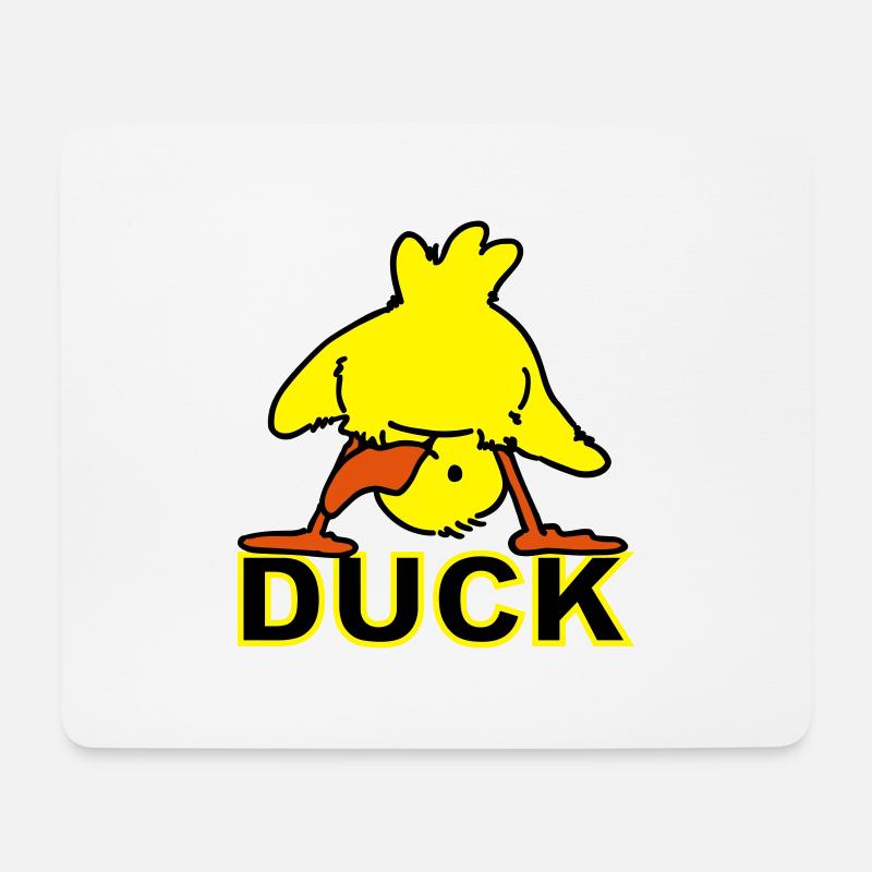 Ducking Duck (3 colors) - Mouse Pad (horizontal) - white